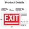 Signmission Exit Sign, Plastic, 14 in W, 10 in H, Exit with Left Arrow OS-2PACK-MISC-P-1014-L-19487 - alternate 7
